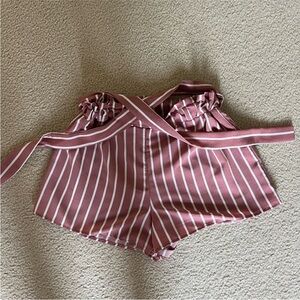 Charlotte Russe tie striped shorts